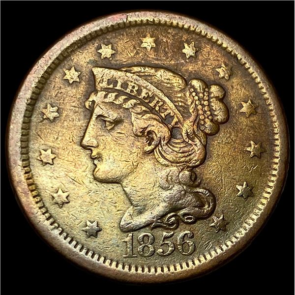 1856 Braided Hair Large Cent NEARLY UNCIRCULATED