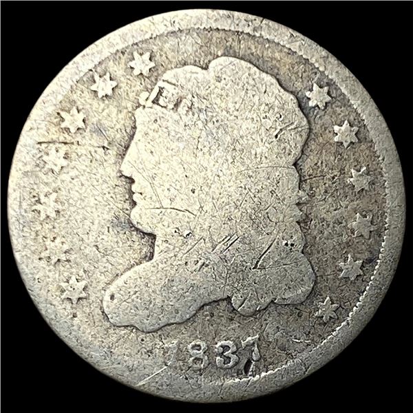 1837 Silver Capped Bust Half Dime NICELY CIRCULATED