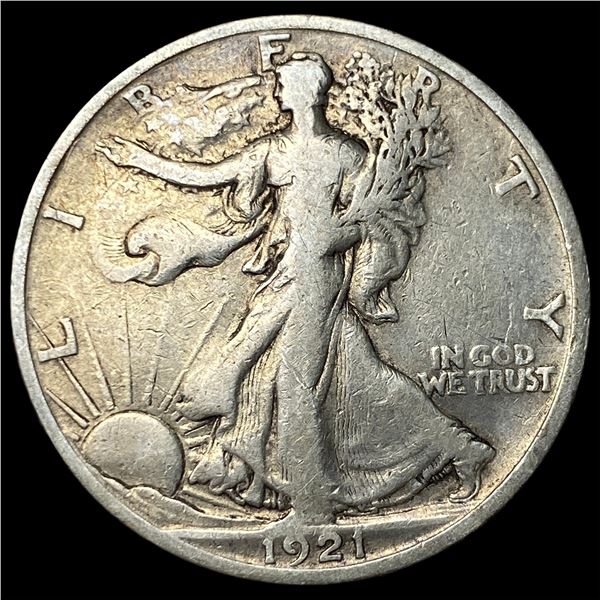 1921-S Silver Walking Liberty Half Dollar LIGHTLY CIRCULATED