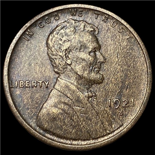1921-S Lincoln Wheat Cent CLOSELY UNCIRCULATED