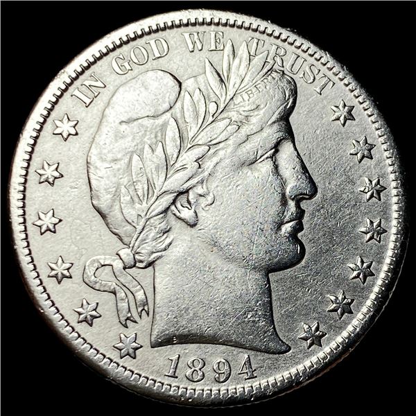 1894-S Silver Barber Half Dollar CHOICE AU