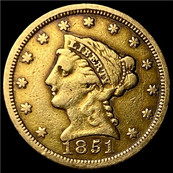 1851 Gold $2.5 Liberty Head Quarter Eagle HIGH GRADE