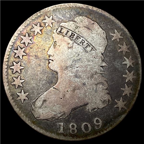 1809 Silver Capped Bust Half Dollar NICELY CIRCULATED