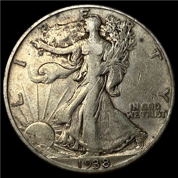 1938-D Silver Walking Liberty Half Dollar NEARLY UNCIRCULATED
