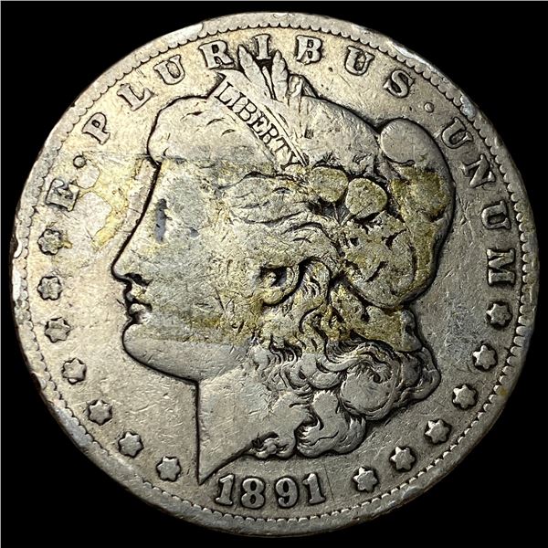 1891-CC Silver Morgan Dollar LIGHTLY CIRCULATED