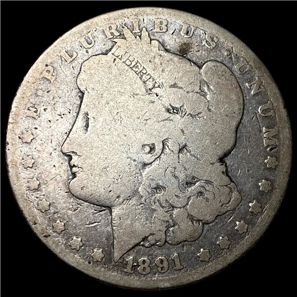 1891-CC Silver Morgan Dollar LIGHTLY CIRCULATED