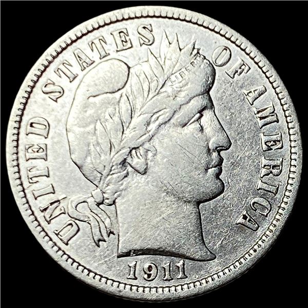 1911-D Silver Barber Dime CLOSELY UNCIRCULATED
