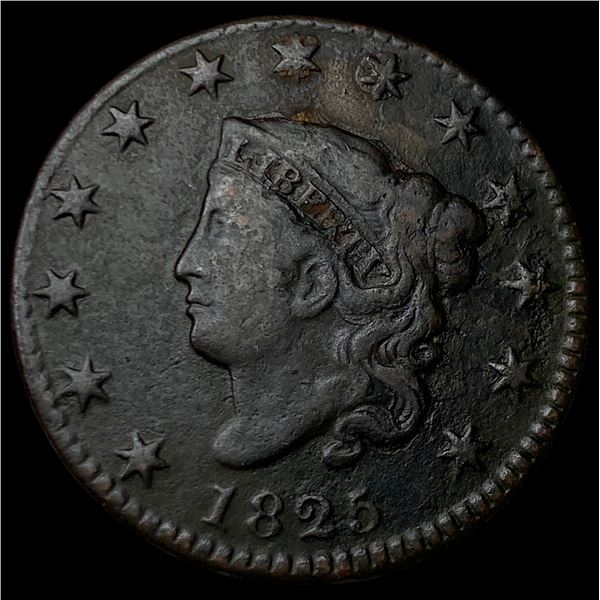 1825 Coronet Head Large Cent LIGHTLY CIRCULATED