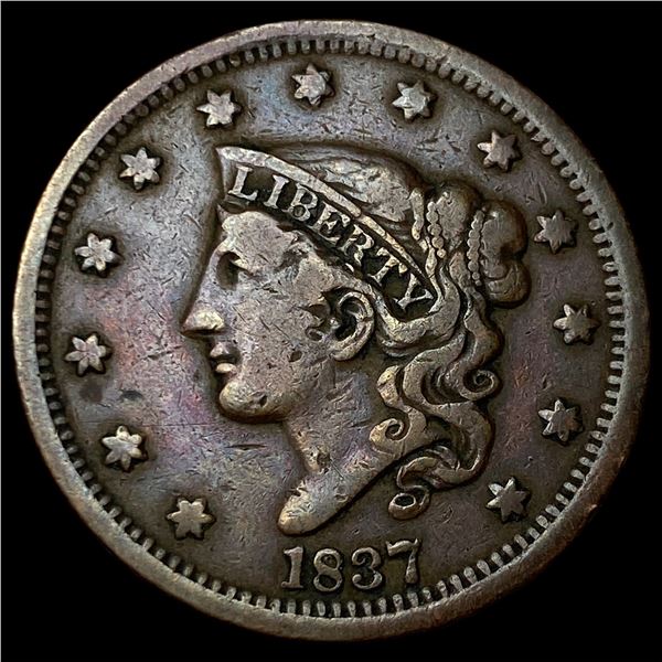 1837 Coronet Head Large Cent LIGHTLY CIRCULATED