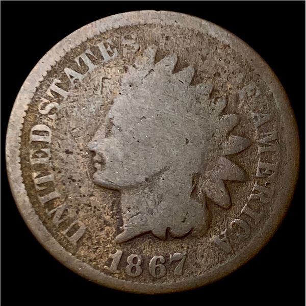 1867 Indian Head Cent NICELY CIRCULATED