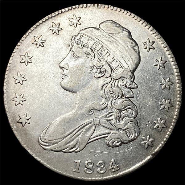 1834 Silver Capped Bust Half Dollar CLOSELY UNCIRCULATED