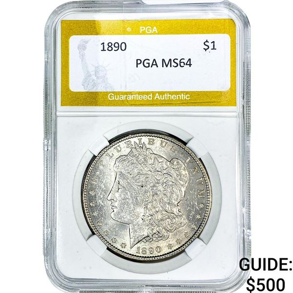 1890 Morgan Silver Dollar PGA MS64