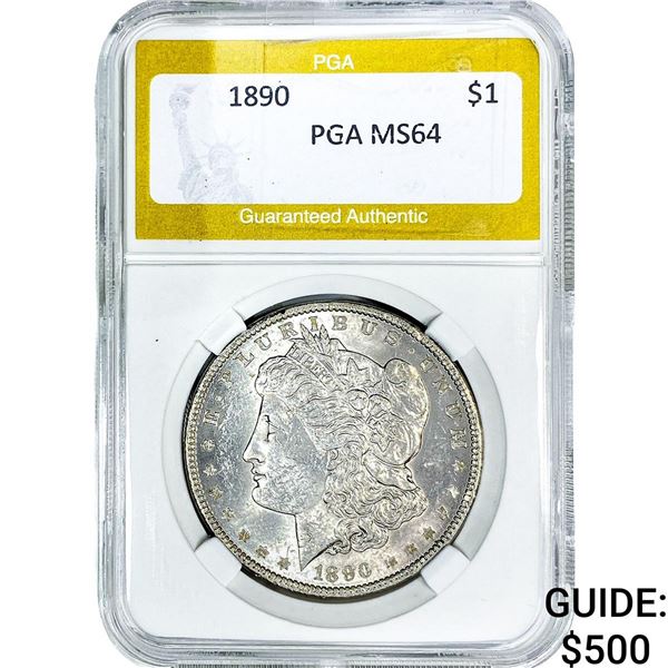 1890 Morgan Silver Dollar PGA MS64
