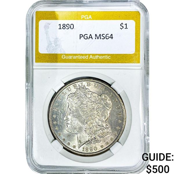 1890 Morgan Silver Dollar PGA MS64