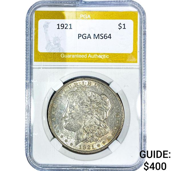 1921 Morgan Silver Dollar PGA MS64
