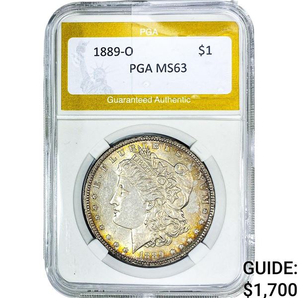 1889-O Morgan Silver Dollar PGA MS63