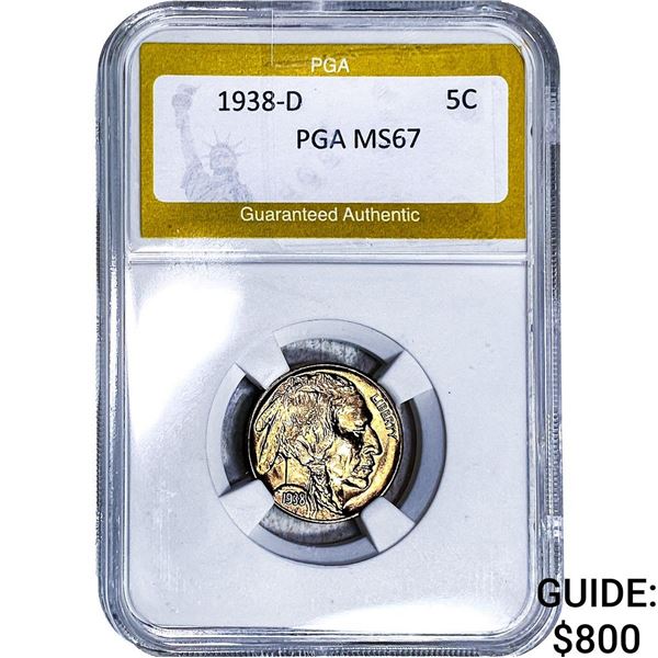 1938-D Buffalo Nickel PGA MS67