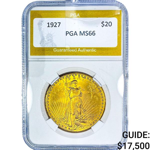 1927 $20 Gold Double Eagle PGA MS66