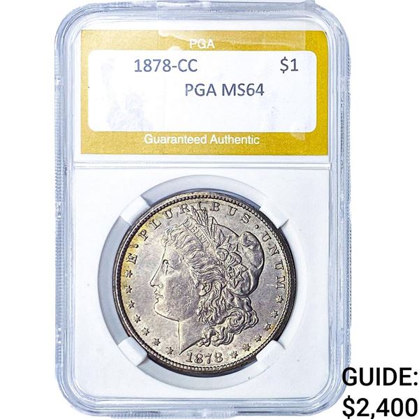 1878-CC Morgan Silver Dollar PGA MS64