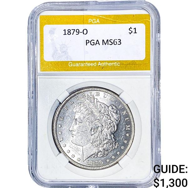 1879-O Morgan Silver Dollar PGA MS63