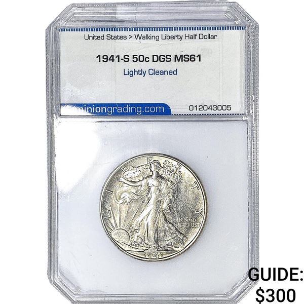 1941-S Walking Liberty Half Dollar DGS MS61