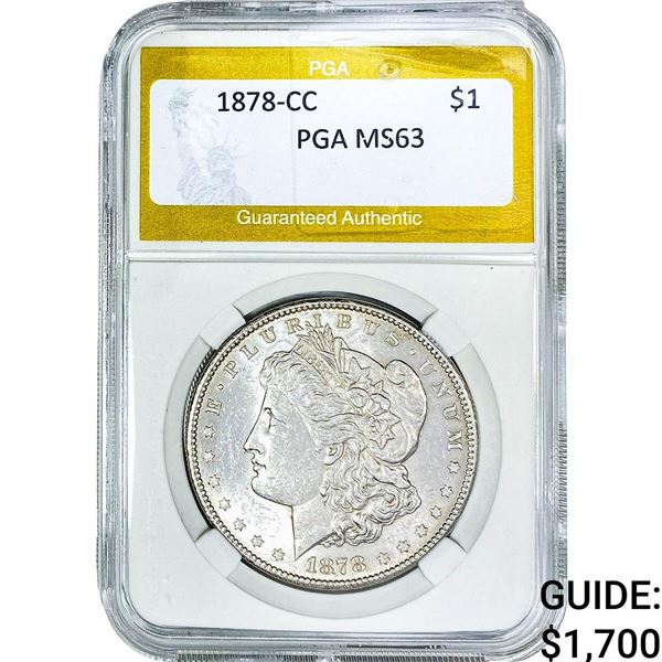 1878-CC Morgan Silver Dollar PGA MS63