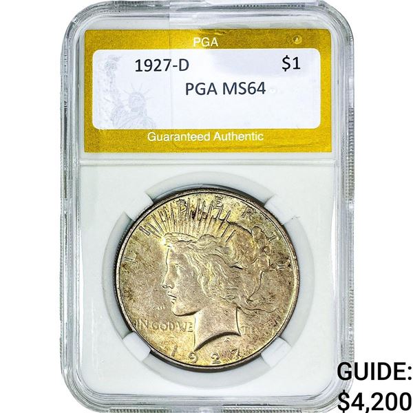1927-D Silver Peace Dollar PGA MS64