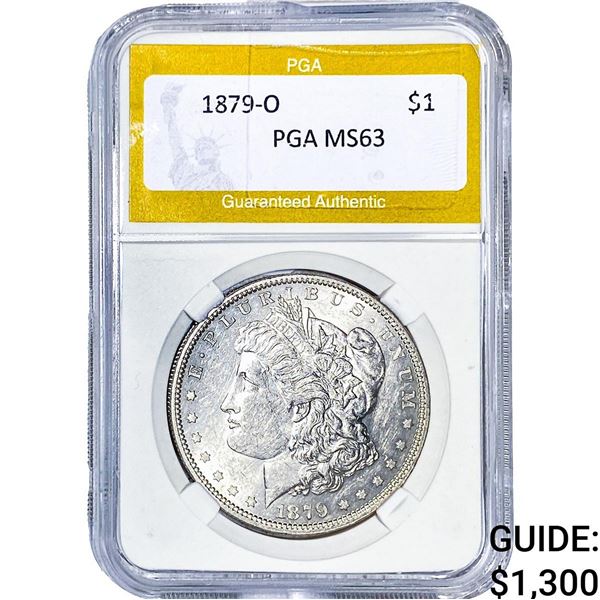 1879-O Morgan Silver Dollar PGA MS63