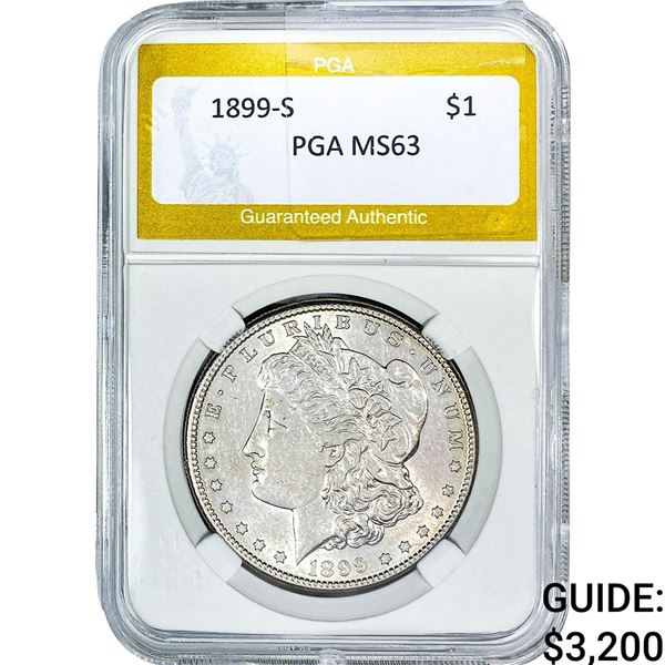 1899-S Morgan Silver Dollar PGA MS63