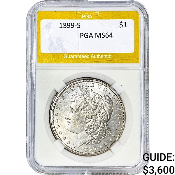 1899-S Morgan Silver Dollar PGA MS64