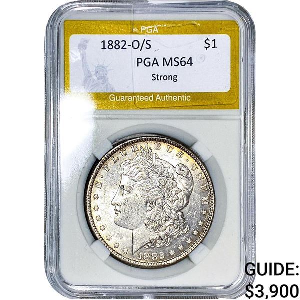 1882-O/S Morgan Silver Dollar PGA MS64