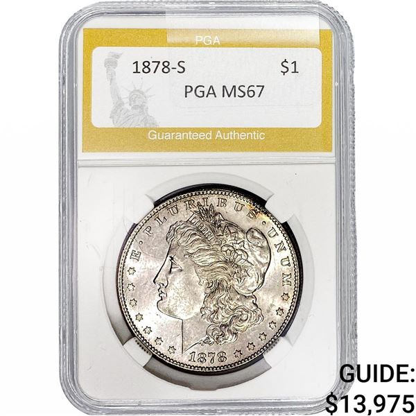 1878-S Morgan Silver Dollar PGA MS67