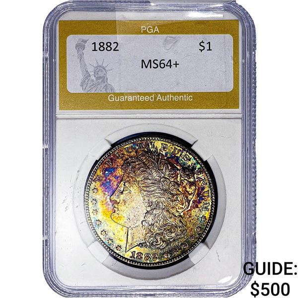 1882 Morgan Silver Dollar PGA MS64+