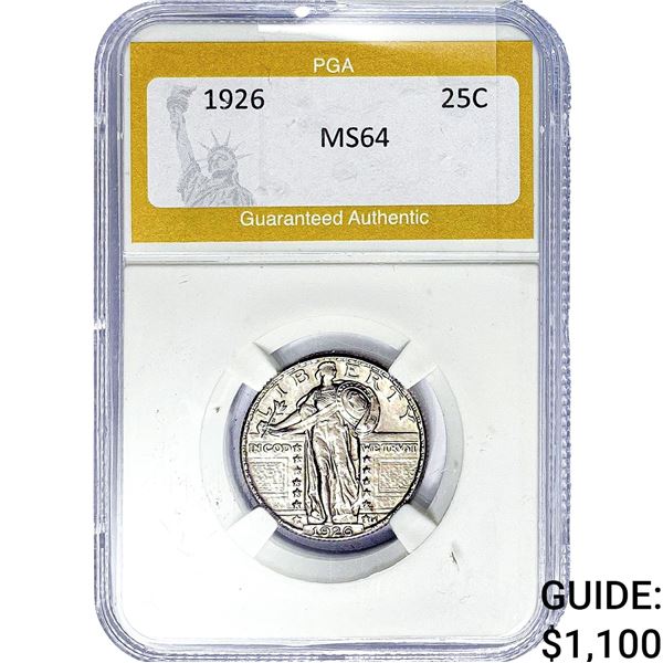 1926 Standing Liberty Quarter PGA MS64