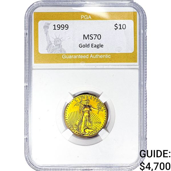 1999 1/4oz $10 Gold Eagle PGA MS70