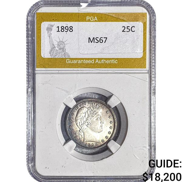 1898 Barber Quarter PGA MS67