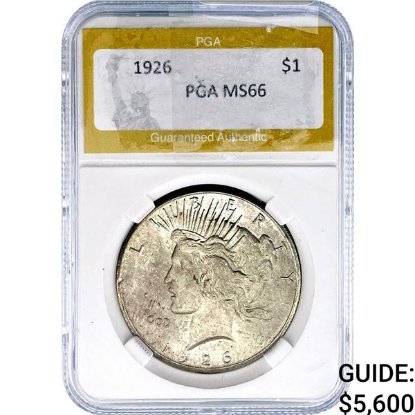 1926 Silver Peace Dollar PGA MS66