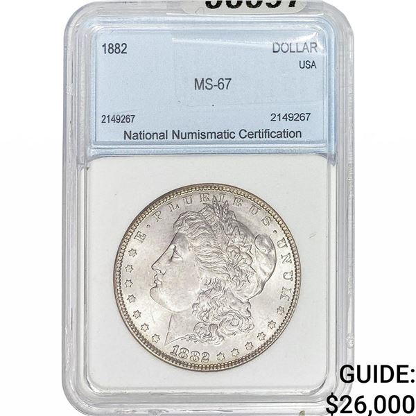 1882 Morgan Silver Dollar NNC MS67