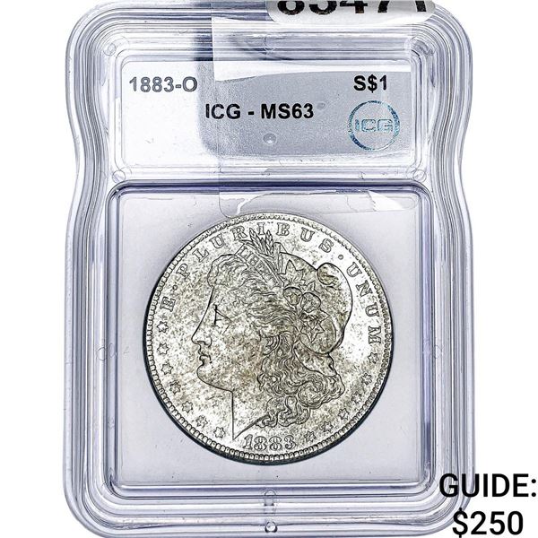 1883-O Morgan Silver Dollar ICG MS63