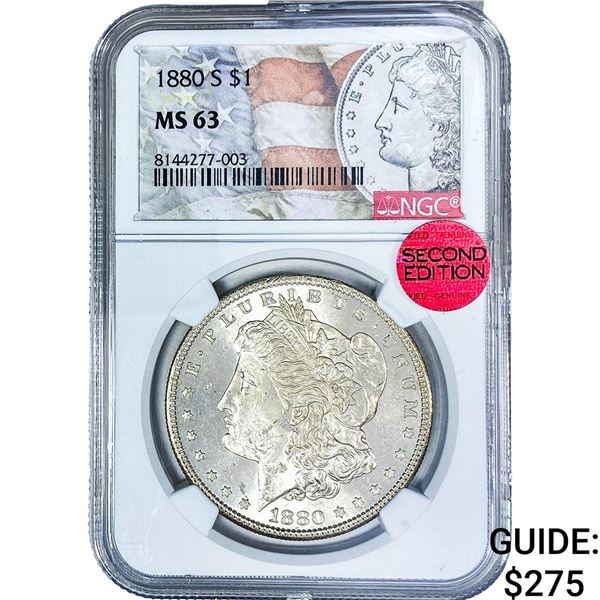 1880-S Morgan Silver Dollar NGC MS63
