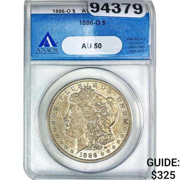 1886-O Morgan Silver Dollar ANACS AU50
