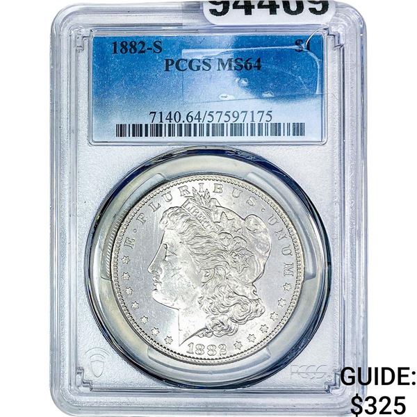 1882-S Morgan Silver Dollar PCGS MS64