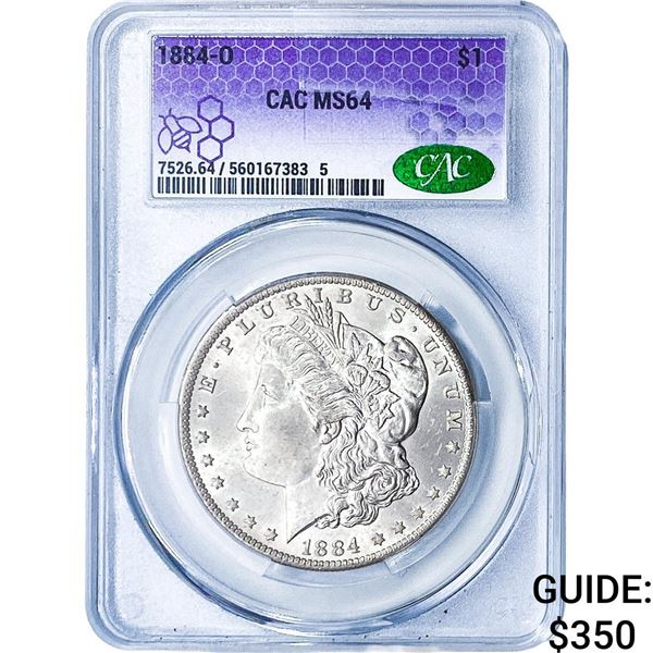1884-O Morgan Silver Dollar CAC MS64