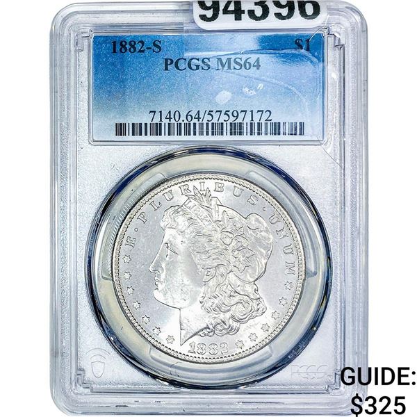 1882-S Morgan Silver Dollar PCGS MS64