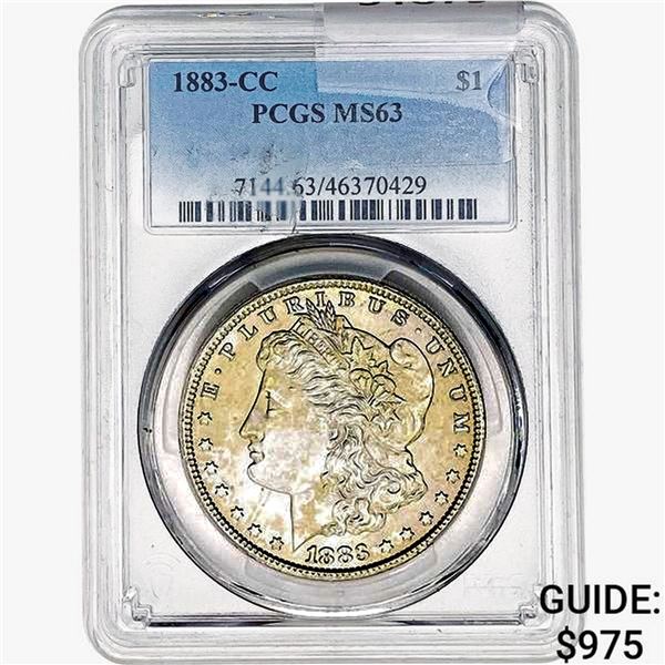 1883-CC Morgan Silver Dollar PCGS MS63