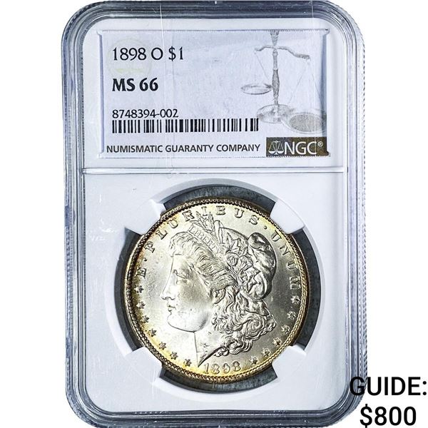 1898-O Morgan Silver Dollar NGC MS66
