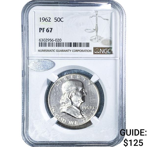 1962 Franklin Half Dollar NGC PF67
