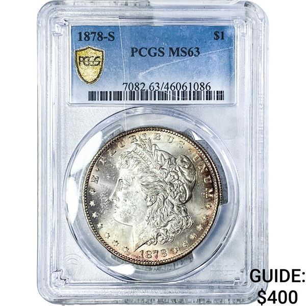 1878-S Morgan Silver Dollar PCGS MS63