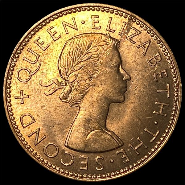 1963 New Zealand Bronze Half Penny