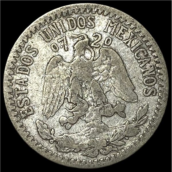 1920 Mexico Silver 20 Centavos